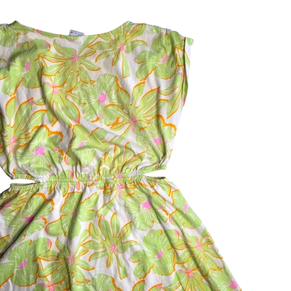 Zara Knit Floral Kids Dress in Green and Yellow 13/14 - Picture 2 of 4